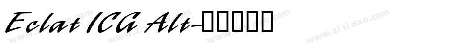 Eclat ICG Alt字体转换